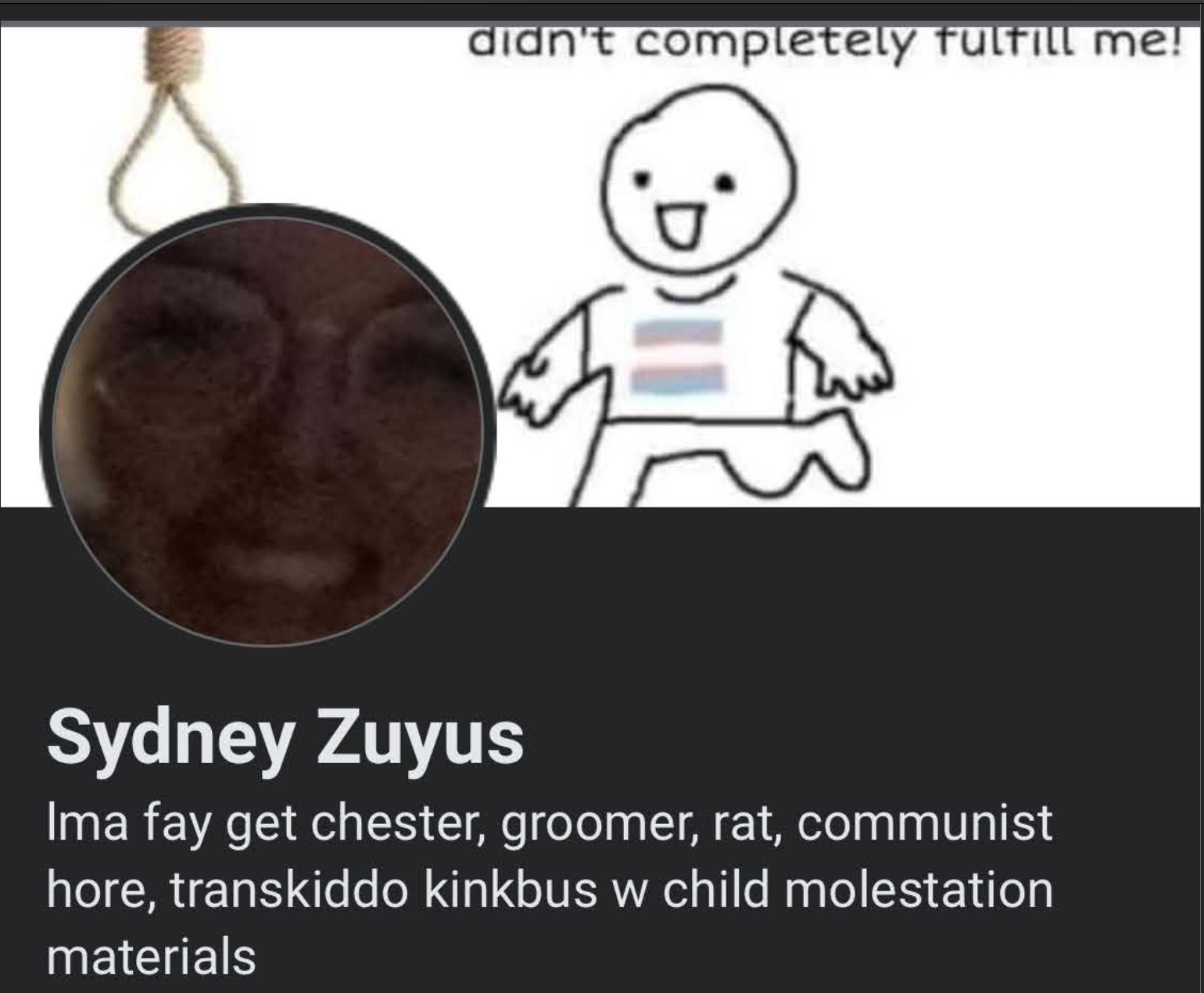 An imposter Facebook account that was created and used by white supremecist, Brett Maness to target former school board candidate Sydney Zuyus.